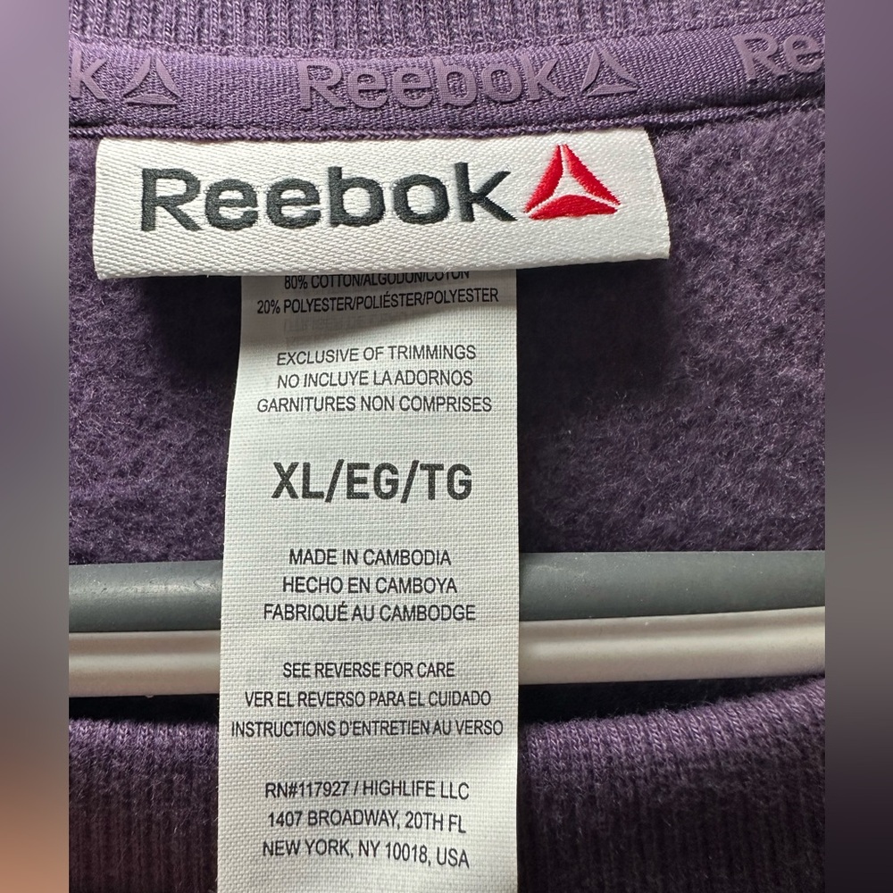 Reebok Purple crewneck - XL - Picture 4 of 5